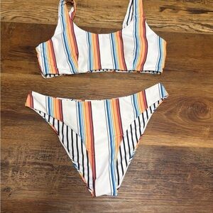 Striped Bikini Set